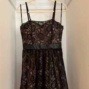 Guess Black and Cream Lace Dress